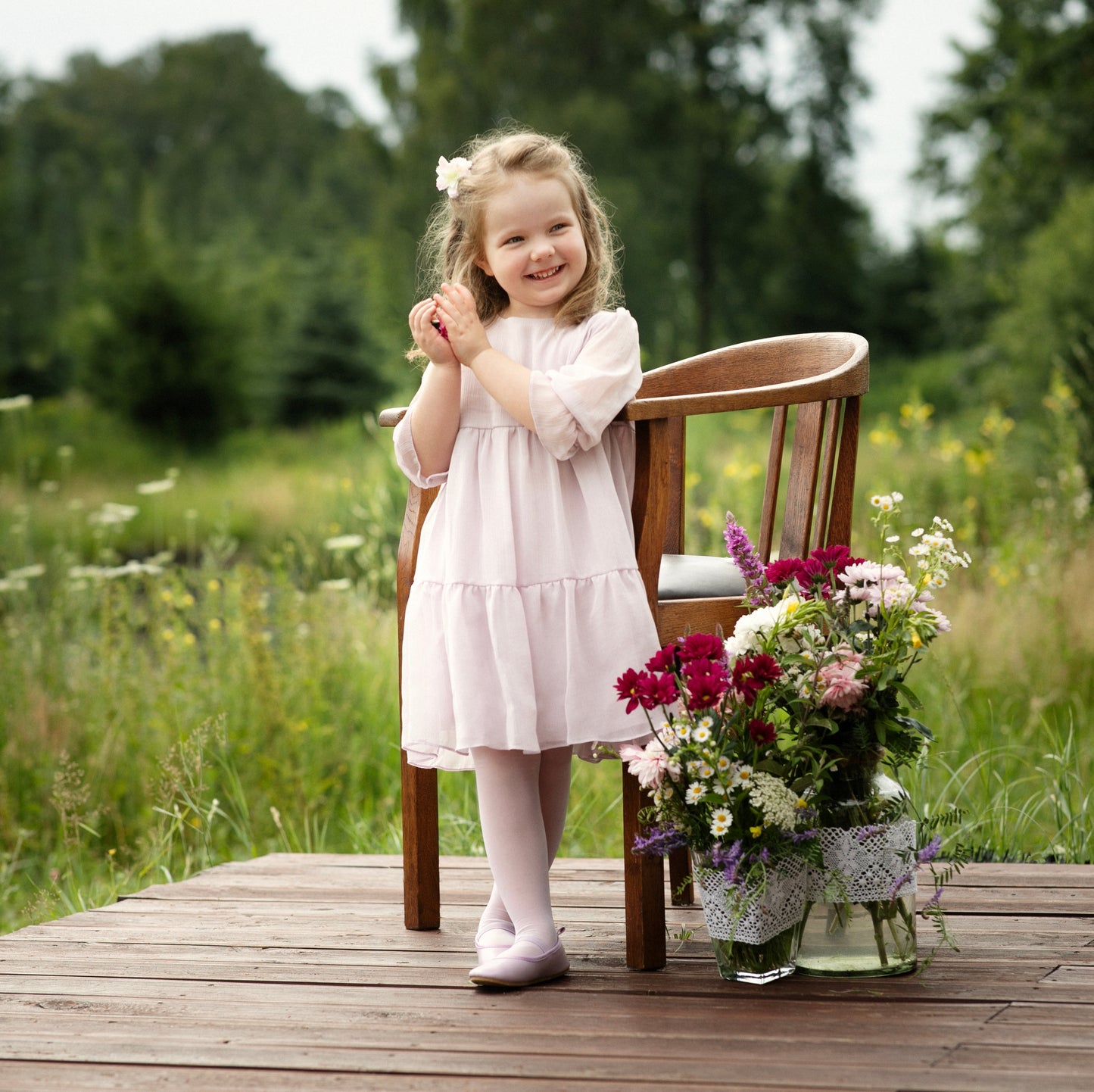 Tulle Dress in Lilac