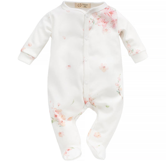 Footed Coverall JAPANESE FLOWERS