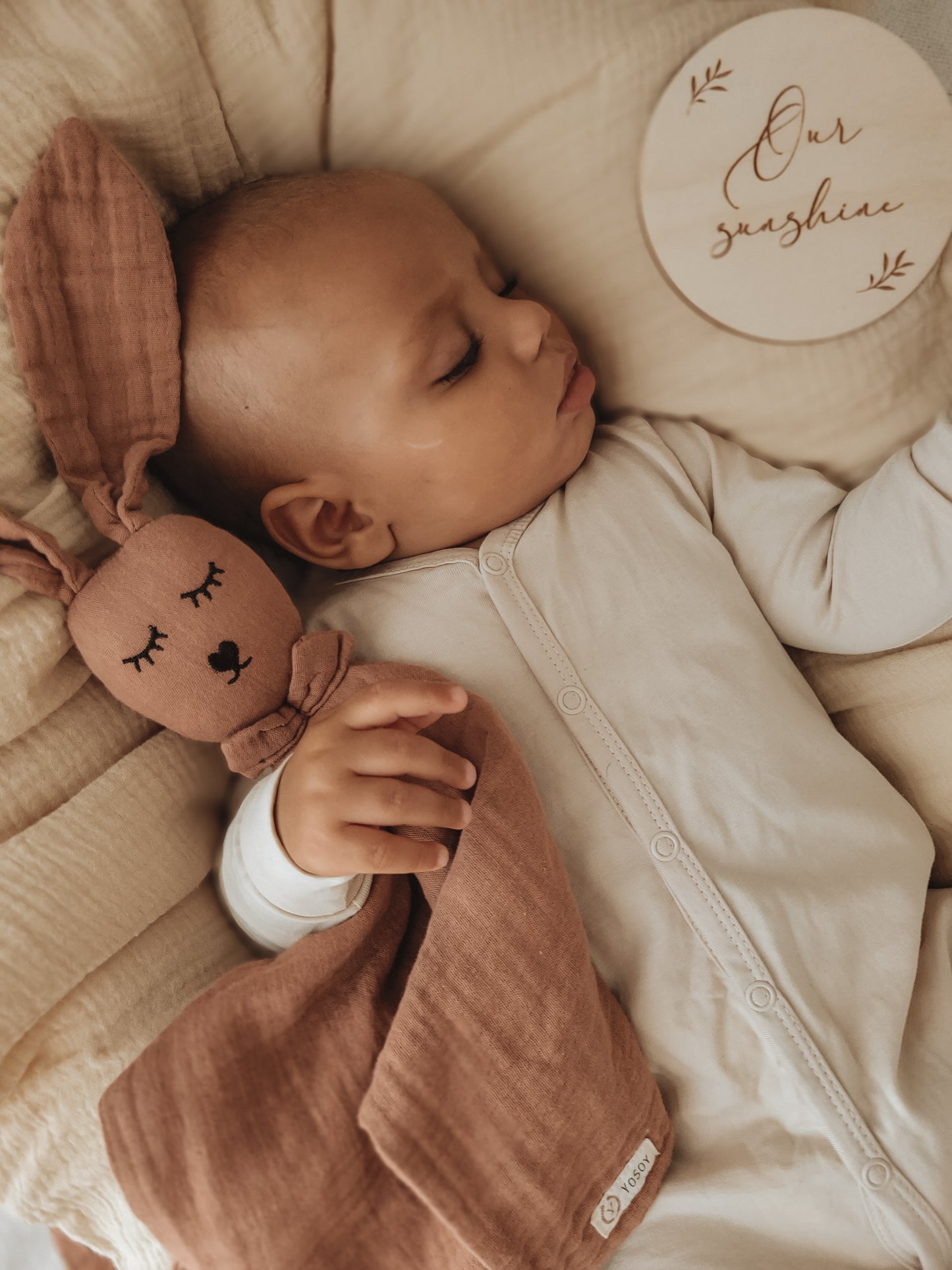 Cinnamon Bunny Cuddle Security Blanket