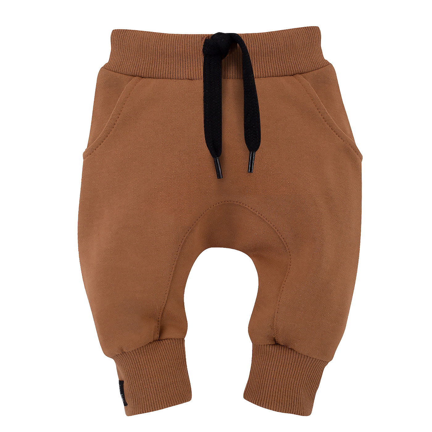 Bomber Pants with Drawstring - Brown