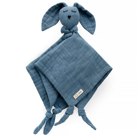 Bashful Blue Bunny Cuddle Security Blanket