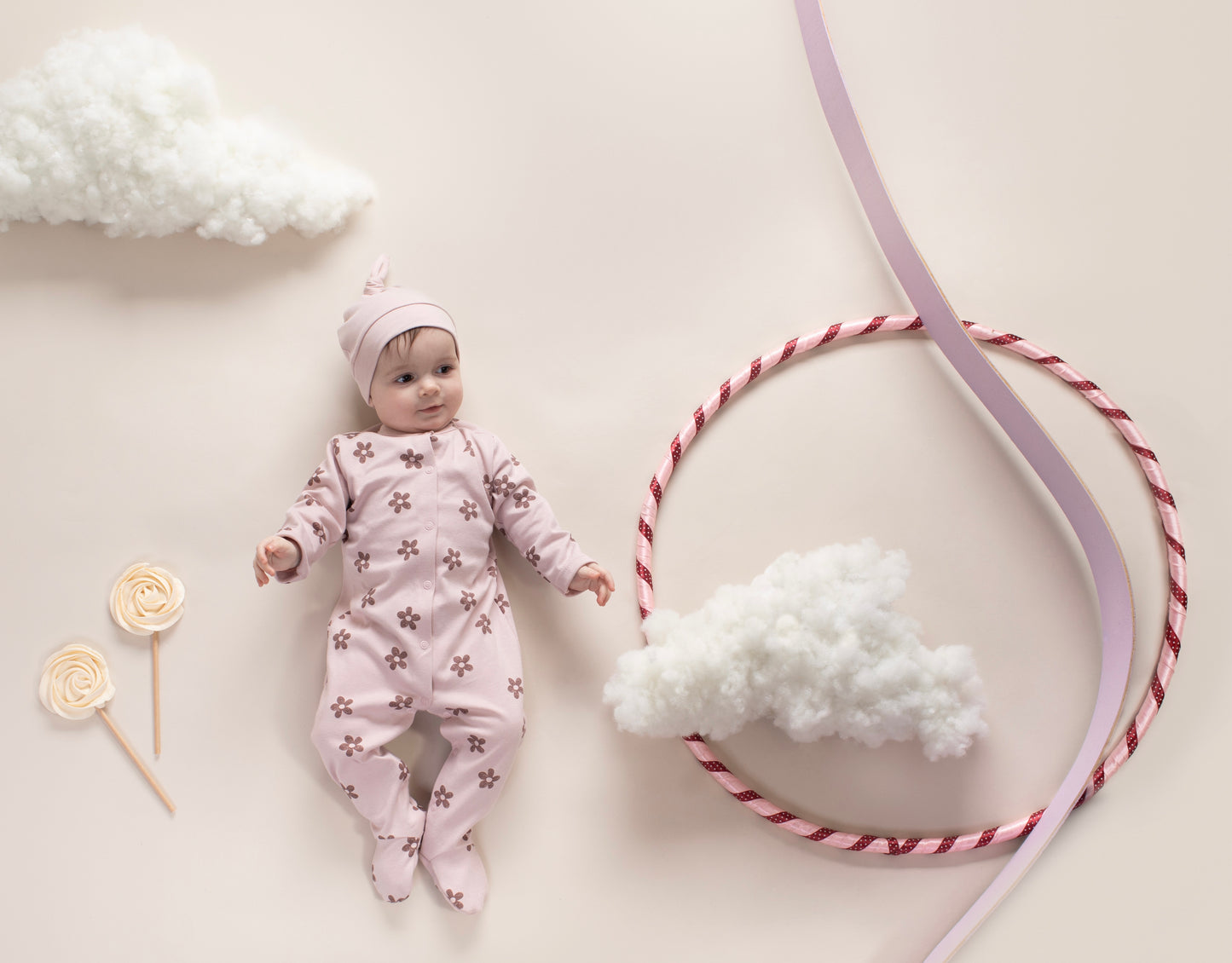 Baby girl footed coverall - Daisy