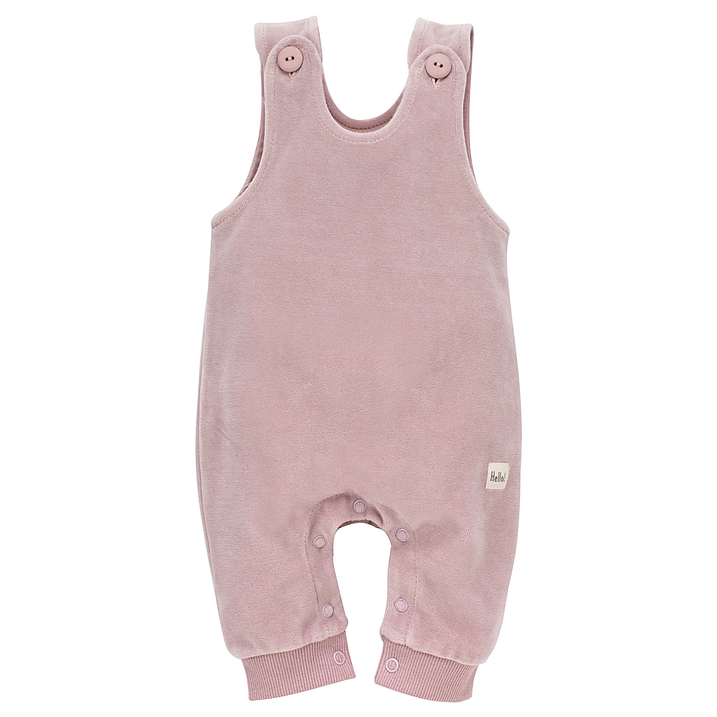 Hello Pink Velour Romper