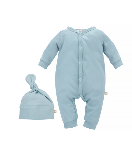 Snap-up Romper with Hat - Layette Set for Baby Boy