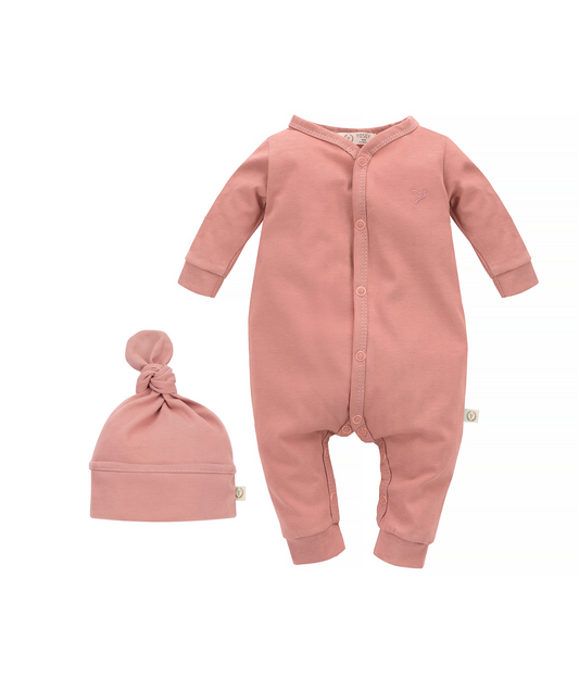 Snap-up Romper with Hat - Layette Set for Baby Girl