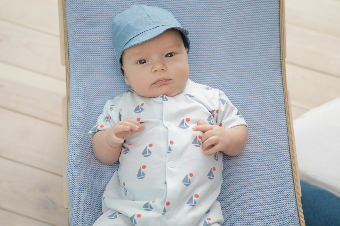 Sailboats Snap-up Romper