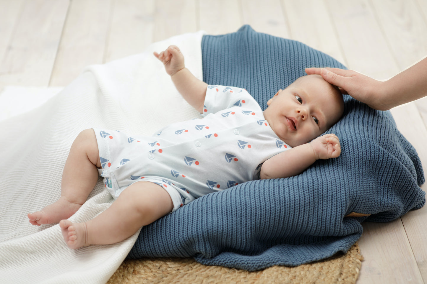 Sailboats Snap-up Romper
