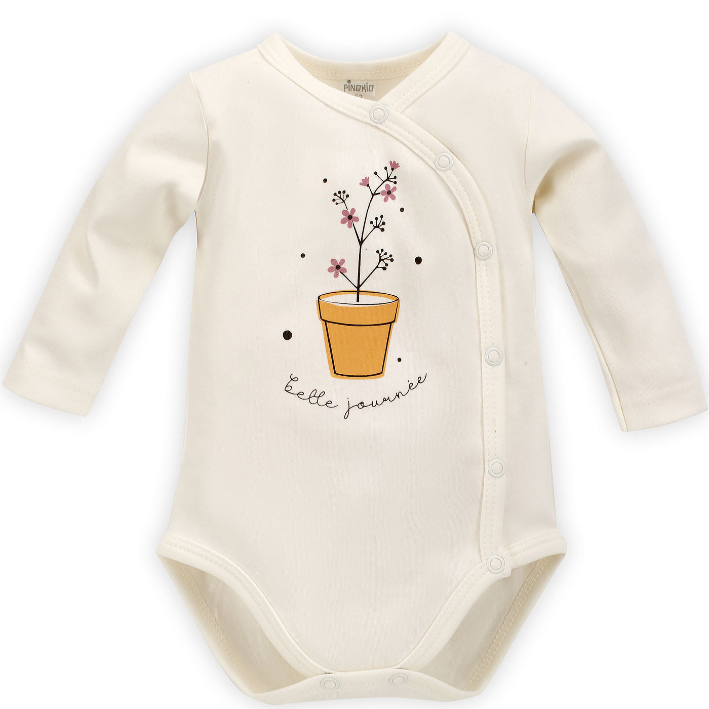 Long sleeve side snap body