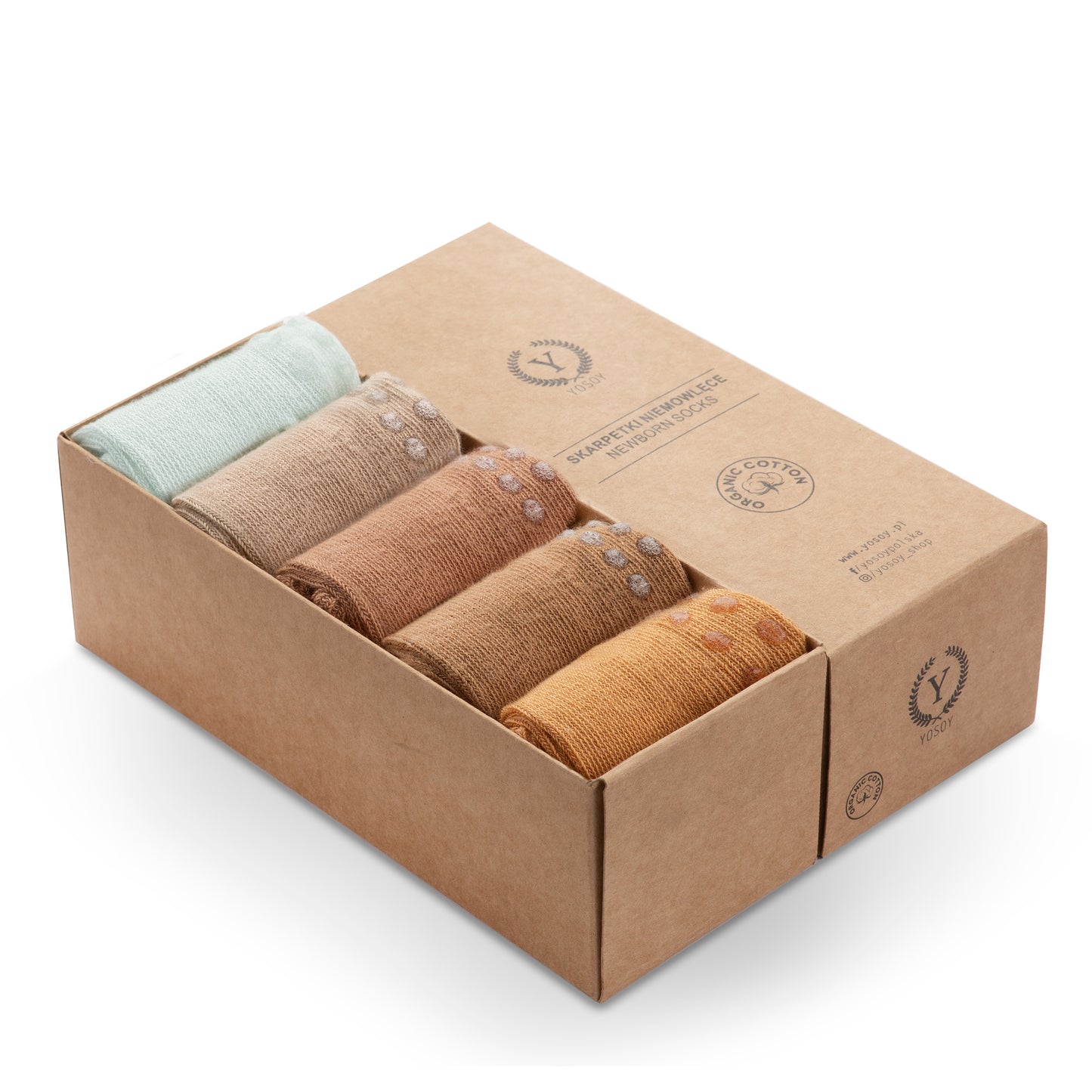 Organic Cotton Baby Socks 5-Pack