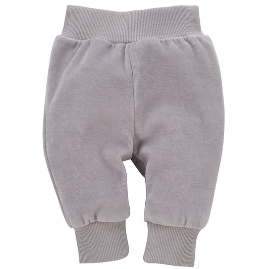 Hello Gray Velour Sweatpants