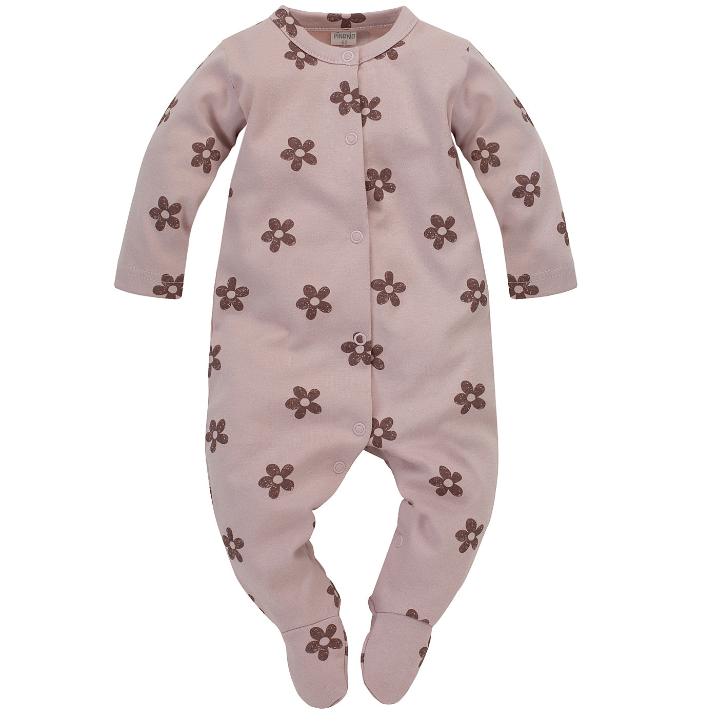 Baby girl footed coverall