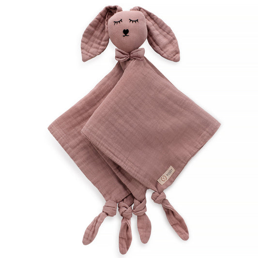 Bashful Pink Bunny Cuddle Security Blanket