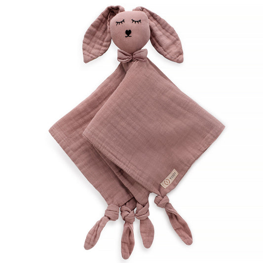 Bashful Pink Bunny Cuddle Security Blanket