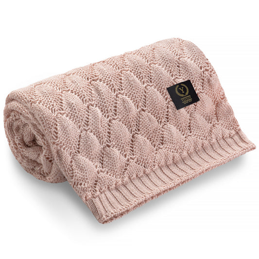 Powder Pink Openwork Blanket