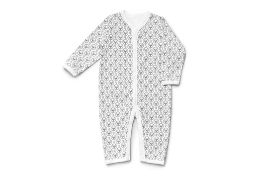 Snap-up romper with Dear Eco logo