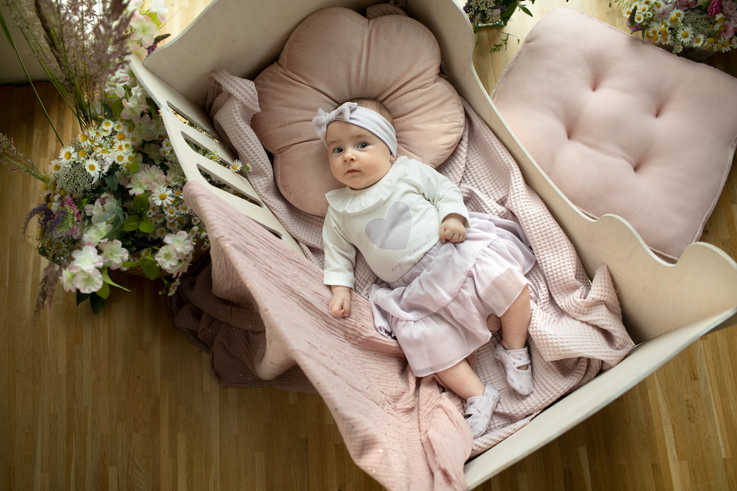Baby Girl Bodysuit with Collar