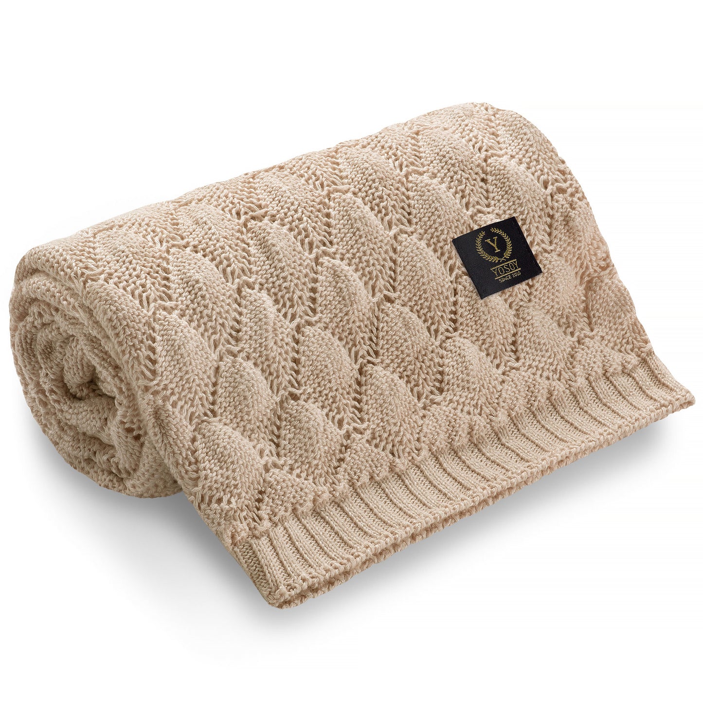 Sunny Beige Openwork Blanket
