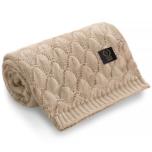 Sunny Beige Openwork Blanket