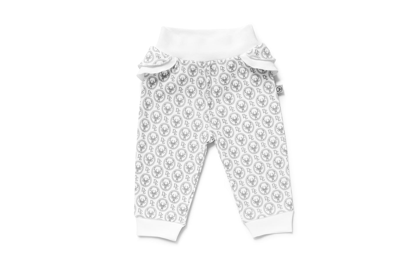 Baby girl jogger pants with Dear Eco logo