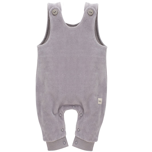Hello Gray Velour Romper