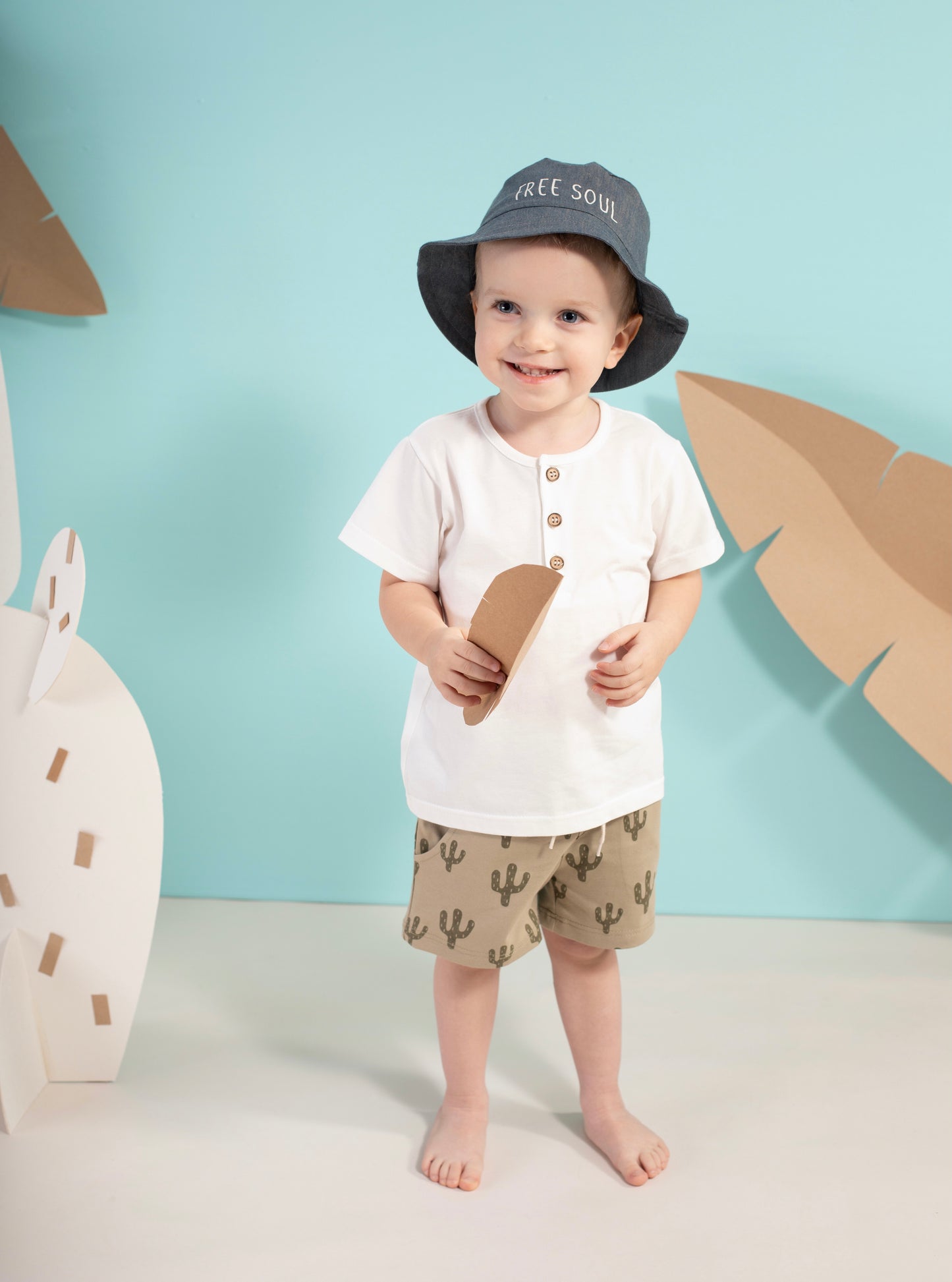 Cactus Drawstring Shorts
