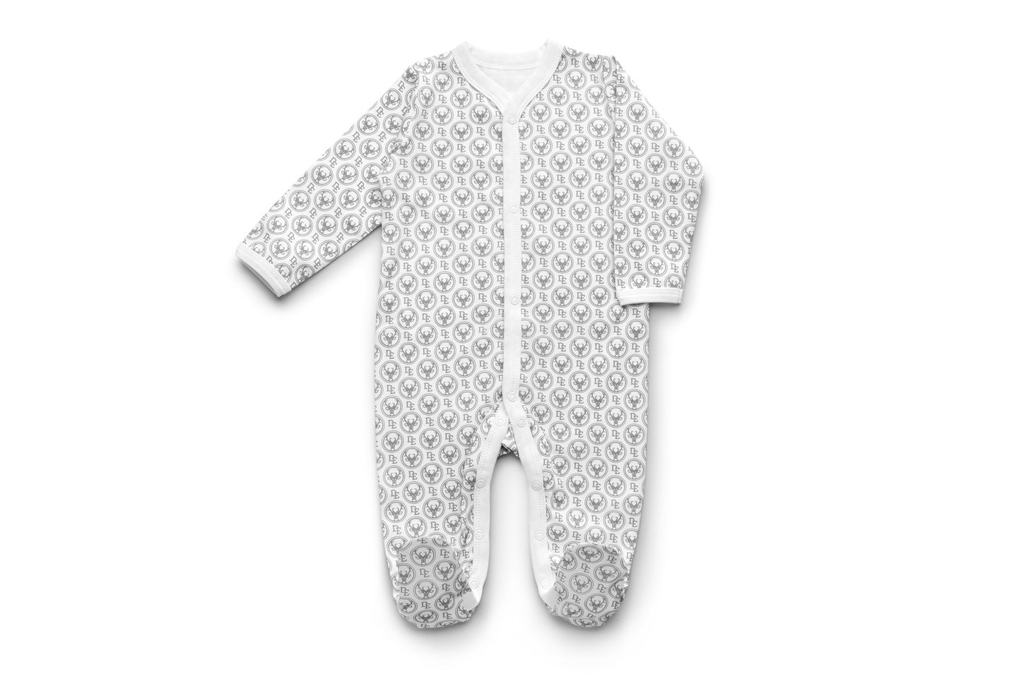 Snap-up footed coverall with Dear Eco logo